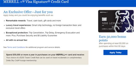 merrill lynch visa credit card